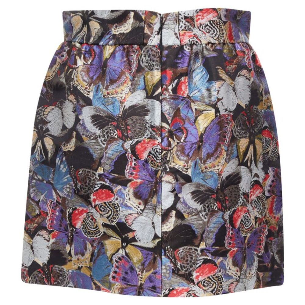 Valentino silk blend butterfly jacquard high waisted skirt - Picture 5 of 6